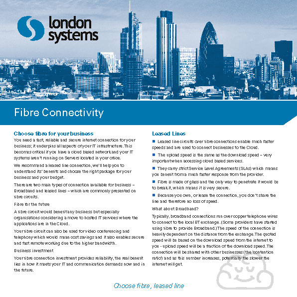 London Systems Fibre Guide Brochure